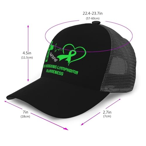 Non Hodgkins Lymphoma Awareness Mesh Baseball Cap - Classic Adjustable Peak Cap, Trucker Hat for Men & Women3