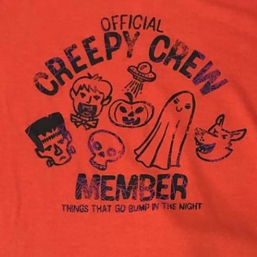 Cat & Jack Boys Orange Creepy Crew Halloween Sleep Set Pajamas Top & Shorts2