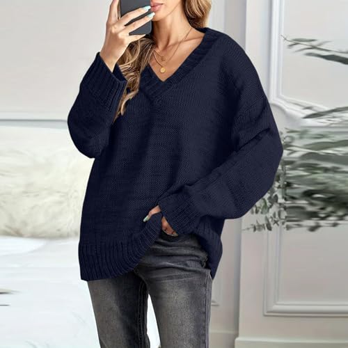 Knitted Tops for Women V Neck Long Sleeve Lightweight Tunic Sweaters - image 5