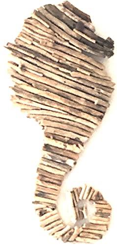 Hippocampe mural en bois flotté n°751 | Sculpture d'art de la mer exclusive
