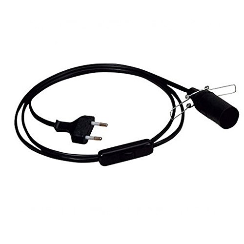 Preisvergleich Produktbild Kabel mit Schalter Fassung E14 schwarz 168cm lang für Salzlampe