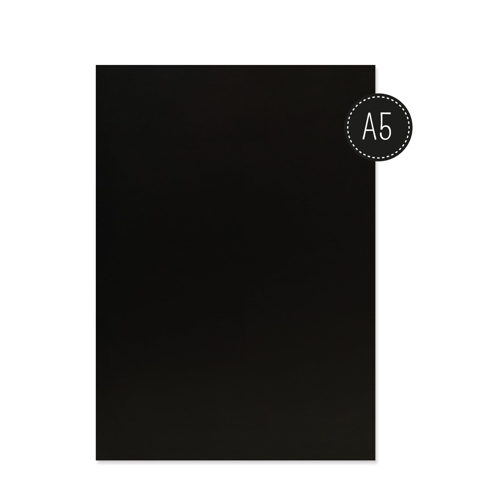 Vaessen Creative 2911-9102 Florence gładki papier akwarelowy, czarny, 300 g/m², 100 sztuk, DIN A5, do malowania akwarelowego, ręcznego liternictwa, liternictwa pędzelkowego i innych prac ręcznych, papierniczych