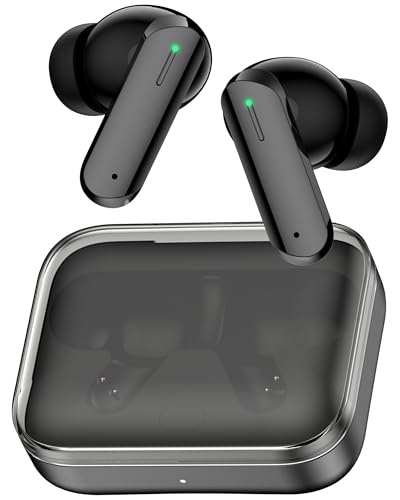 Image of Vaku Luxos BOOMX Wireless Earbuds Bluetooth 5.4 TWS Headphones 60H Playback Bass Stereo 13mm Drivers Gaming Low Latency HD Calls Touch Control Fast Charging IPX Waterproof- Black