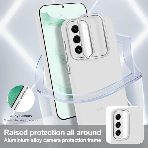 Image of DIZORO Matte Case for Samsung S24 5G Translucent Hard Back Phone Case Anti-Fingerprint Anti-Slip Shockproof Protective Case Cover for Samsung S24 5G Frosted New White