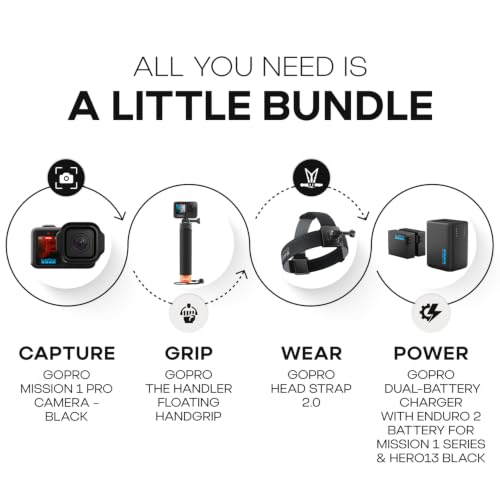 GoPro Mission 1 Pro Video Action Camera 8K 50MP, (Black) Battery Bundle Kit - image 3