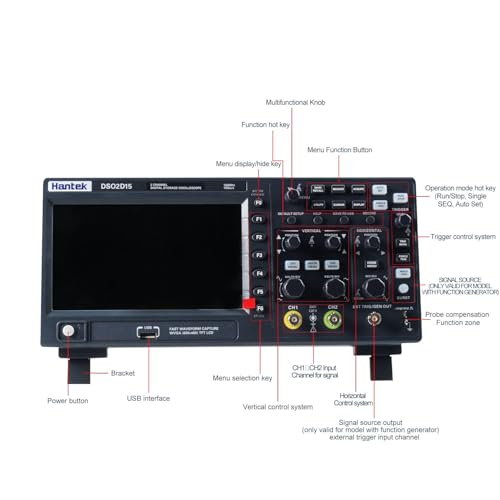 Image of Bequest DSO2D15 Digital Storage Oscilloscope 150MHz 1GSa /s 8M,2 Channel,2CH+1CH with Signal Source