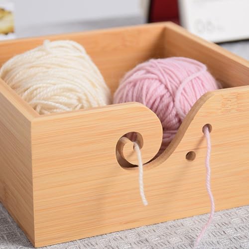 Soporte para hilo de tejer de madera que evita enredos y nudos de lana 4