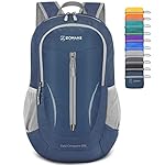 ZOMAKE Ultra Lightweight Packable Backpack 25L - Foldable Hiking Backpacks Water Resistant Small Folding Daypack for Travel(Navy Blue)
