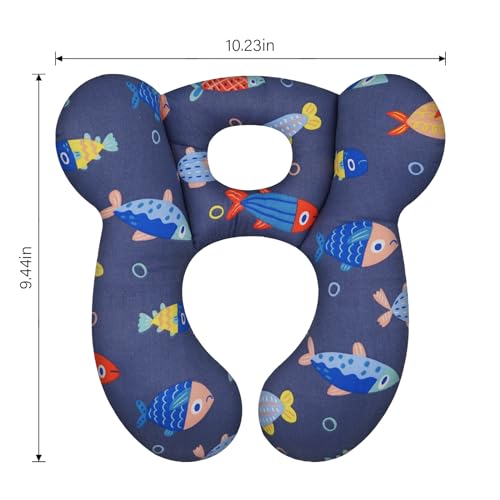 Image of Baby Travel Pillow, Infant Kid's Cushion Soft and Skin Friendly for Car Seat, Pushchair and Stroller (Style G)