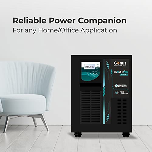 Image of Genus Solar Inverter For Home - Surja Pro 4200 48V - Double Battery Inverter With Solar Maximizer & Pure Sine Wave Output Is Our Best Solar Inverter For All Applications