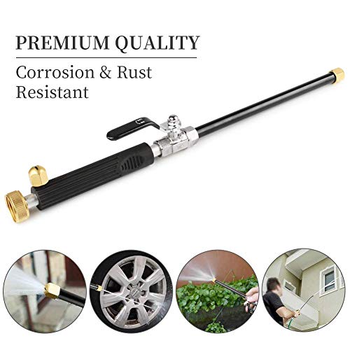 Hydro Jet High Pressure Power Washer Wand - Portable High Pressure Water Gun 2 Nozzles, Power Pressure Washer Hose Nozzle Attachment For Garden Hose, Pressure Washer Wand For Garden Or Car Washing #TOP5