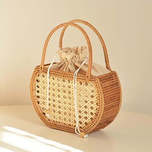 Colaxi Bolsa de Mão de Tecida à Mão Boho Bolsa Clutch de de Mão, Semicircular