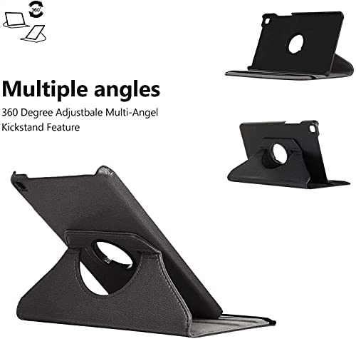 Image of M Cart 360 Degree Rotate PU Leather Stand Flip Case Cover for Samsung Galaxy Tab A7 Lite 8.7 inch 2021 (SM-T220 / T225 (Black)