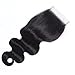 Selina Hair 4x4 Body Wave Lace Closure Human Hair 8 Inch Free Part Unprocessed Brazilian Virgin Hair with Baby Hair Natural Black Color