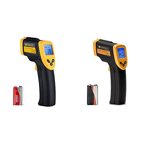 Etekcity Infrared Thermometer 774 -58?~ 716? Black & Infrared Thermometer 749 (Not for Human) Non-Contact Digital Laser IR Thermometer-58?~ 716? (-50? ~ 380?), Standard Size, Black & Yellow
