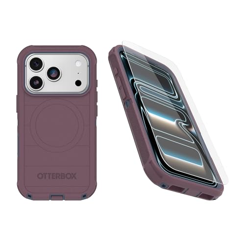 OtterBox iPhone 17 Pro (�̂�) �o���h��:�f�B�t�F���_�[�V���[�Y�P�[�X&�X�N���[���v���e�N�^�[ - �`���[���b�v�E�b�h�O���[(�p�[�v��&�u���[) - �P�[�X�̂� - MagSafe�ɃX�i�b�v�I�� - �^�t - ���ŏ�v - �񏬔�