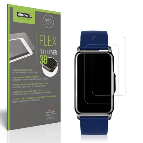 dipos FLEX 2x matte Protective Film compatible with Moikmlih 1.47 Zoll Smartwatch, Anti-Reflective, 100% Screen Coverage, Fingerprint-ID Compatible, Case-Friendly, Full Cover Screen Protector Film