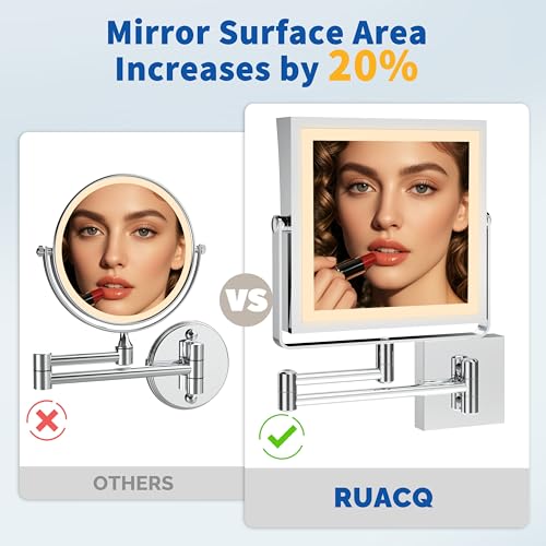 Miroir mural lumineux Ruacq pour se maquiller et réussir sa routine soin du visage - 5