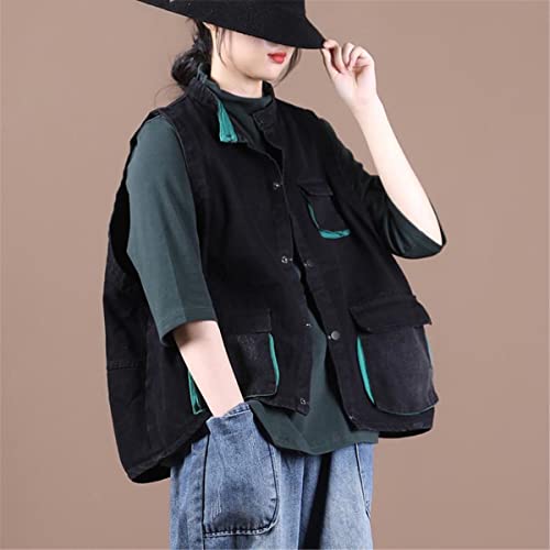 Moda de estilo calle con este chaleco sin mangas suelto para mujer 7