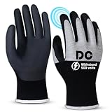 Insulated Electrician Gloves 500V Touch-Screen Voltage/Flame Retardant Work Gloves, Electrical Rubber Non-slip Texture Design for Electricians Prevent Shock