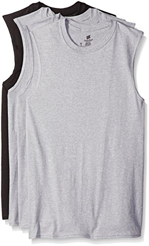 Hanes Men's 4-Pack Dyed Muscle, Assorted, XX-Large