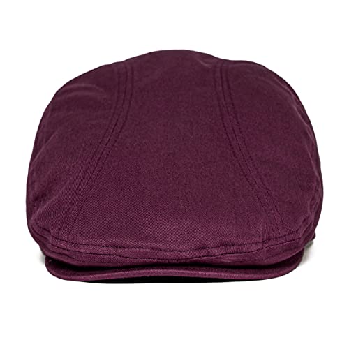 Image of BOTVELA Men Cotton Twill Newsboy Flat Ivy Driving Hat Fitted Cap