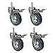 Produktbild Lenkrollen X4, Schwerlast-Transportrollen, Metallgummirollen, Schrauben M10 / M12 (3/4 Zoll)