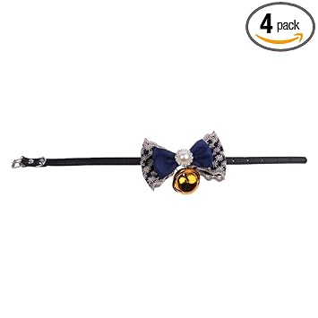 GIANTE Dog Neck Collars Adjustable Buckle Dog Pet Cat Puppy PU Bell Collar 4#L