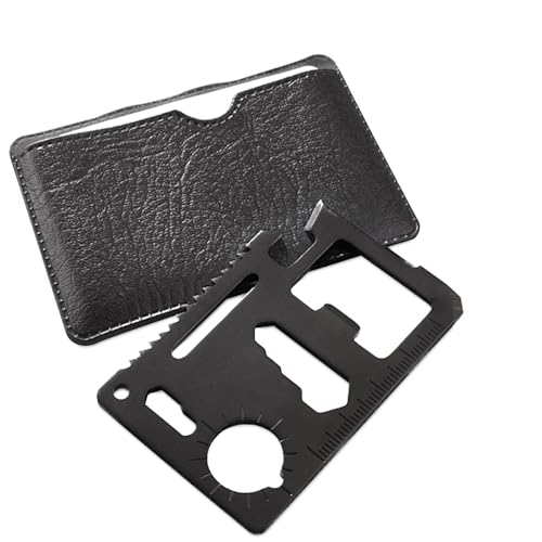 2 Stück Multitool Karte Multitool Scheckkarte Werkzeug Karte mit Multifunktions 11 in 1 Edelstahl Multifunktionswerkzeug im Scheckkartenformat Outdoor Tool mit Säge, Messer, Flaschenöffner -Silber-