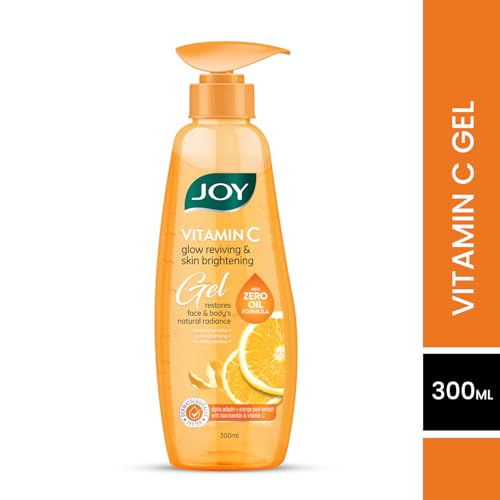 Image of Joy Vitamin C Gel | Glow Reviving & Skin Brightening Gel | With Orange Peel extract, Alpha-arbutin, Anti Tan, Sun Protection, Skin Moisturizer for Face & Body, No Parabens | For All Skin Types 300 ml