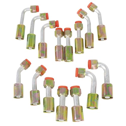 Wisepick 15 PCS Air Conditioning #6, #8 and #10 AC Fittings Beadlock Female O Ring 5/8-18UNF, 3/4-16UNF and 7/8-14UNF Straight 45 90 Degree by Wisepick - Used condition - US$43.76