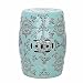 Wzorzyste Ceramiczne Haftowane Pomosty, Siedzące Stołki Ogrodowe, Balkon Stołki Na Zewnątrz, Materiały Domowe Wyposażenie Domu. (Color : Sky blue)