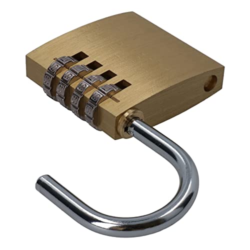 Cadenas à combinaison sans clé en laiton de 50 mm avec code programmable à 4 chiffres - 5