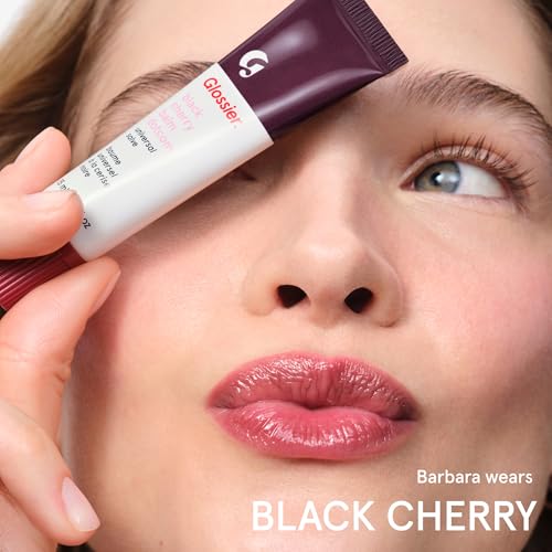 Image of Glossier Balm Dotcom Hydrating Tinted Lip Balm - Universal Salve, Up to 12Hr Moisture for Dry Lips, Cuticles & Skin - Lanolin, Beeswax & Castor Oil - Black Cherry, Burgundy Tint, 15ml