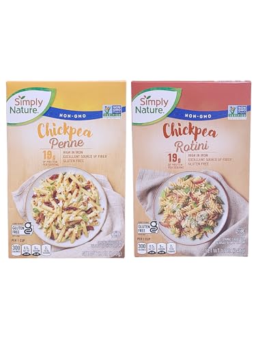Simply Nature Chickpea Rotini & Chickpea Penne 2-Pack (12oz Each) | Gluten-Free, High Protein, Vegan | Non-GMO Plant-Based Pasta | 2-Pack Variety image 4