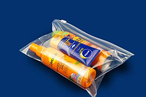 1.000 LDPE Gleitverschlussbeutel transparente ZIP-Lock Beutel (Schiebeverschlußbeutel, Flugbeutel), wiederverwendbar Folienstärke 60 my, Format 200 x 150 mm