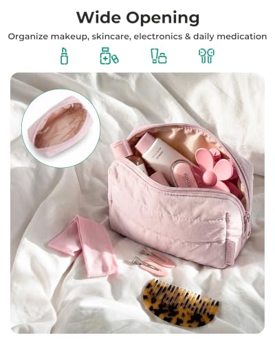 Image of BAGSMART Small Makeup Bag For Purse, Cute Pouch for Women | Zipper Pouch, For Purse, Toiletry Pouch, Puffy Padded Mini Cosmetics Bag, Travel Essentials, Cute Make Up Organizer