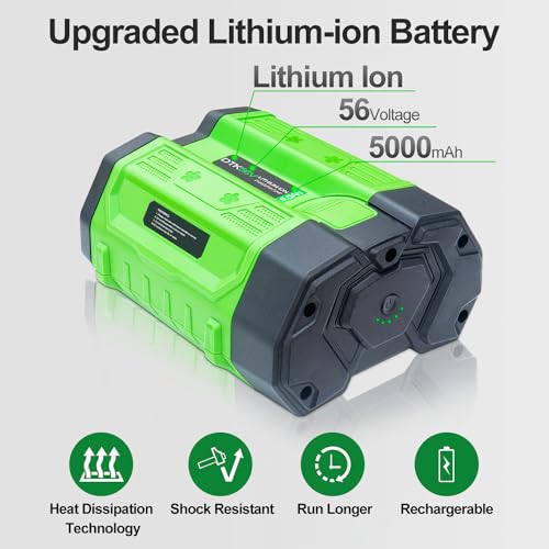 Image of DTK 5Ah Battery Replacement for EGO 56V Battery Compatible with BA2800 BA4200T BA4200 BA1400 BA2800T BA5600T 56V Batteries