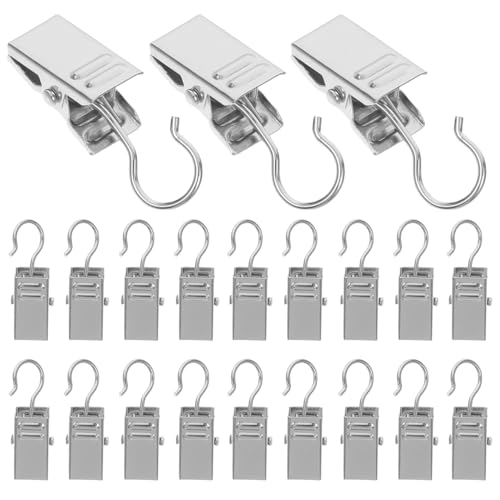 Image of balacoo Curtain Clips with Hooks 100 Pack for Hanging Curtains Drapery Photos Party Lights and Home Decoration Strong Load Bearing and Easy Installation