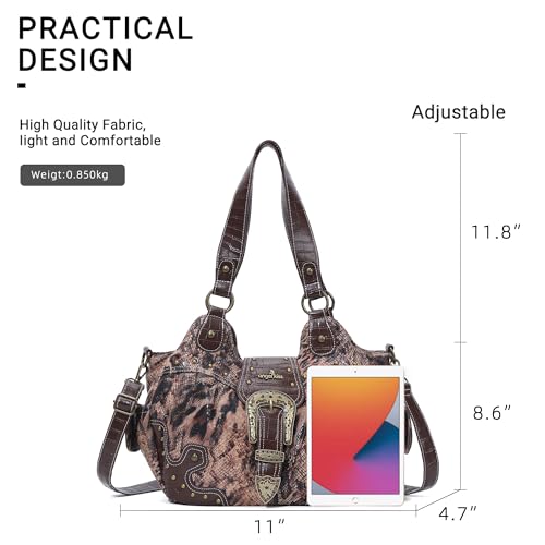 Image of Angel Kiss Hobo Bags for Women Vegan Leather Purses and Handbags Ladies Chic Shoulder Bags Crossbody Purses with Metal Studs