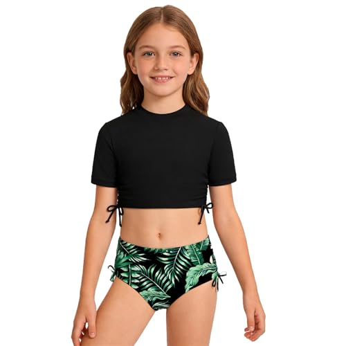 Maillot de bain bébé fille 3 pièces avec jupe et short pour la natation