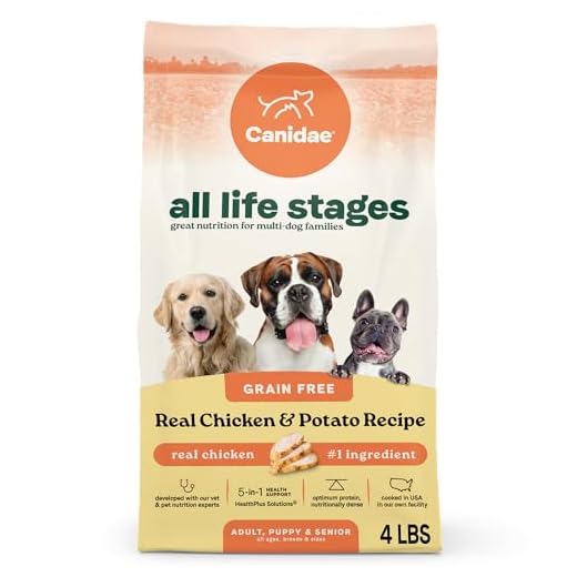 Canidae All Life Stages Real Chicken & Potato Recipe – High Protein and Grain-Free Premium Dry Dog Food for All Ages, Breeds, and Sizes– 4 lbs.