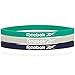 Reebok Marino, Verde, Gris Bandas de Pelo Deportivas-Azul (3 Pack), Unisex-Adult, One Size