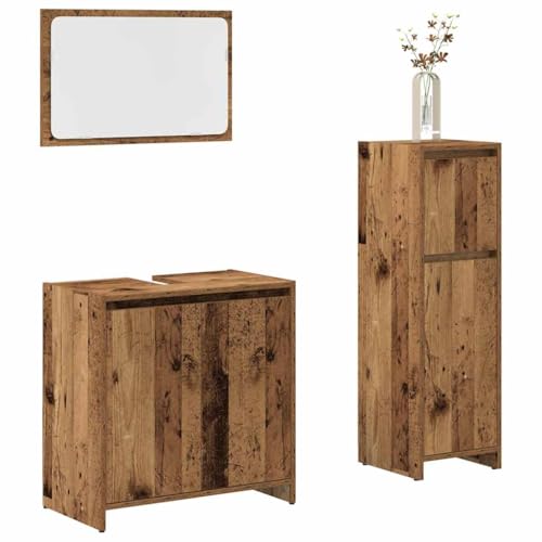 Muebles de baño para resolver la falta de espacio con madera antigua 2