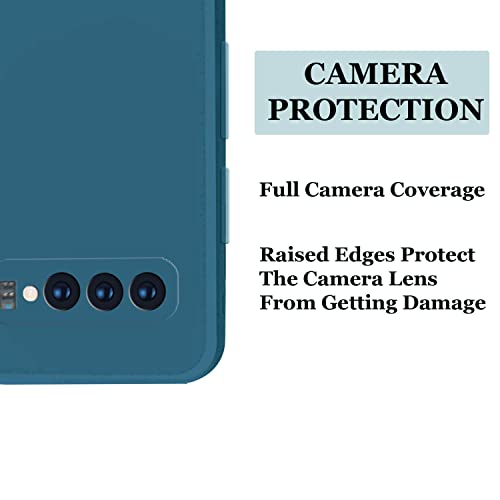 Image of A rtistque Liquid Silicone Matte Shockproof Flexible with Camera Protection Soft Back Cover Case for Samsung Galaxy S10 Plus - Blue