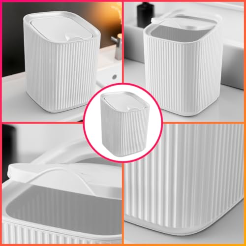 Lixeira De Cozinha Escritório Banheiro 1,25L Tampa Design Moderno (Azul)