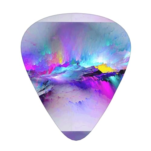 Púas de guitarra, paquete de 12 incluye medidores finos, medianos y pesados, pintura de luces norteñas...