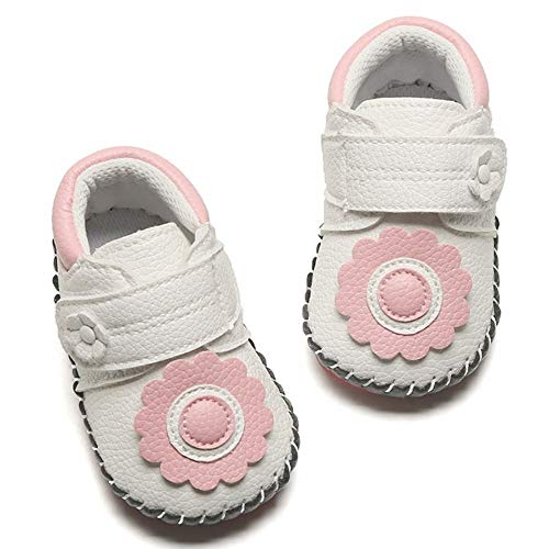 Image of HsdsBebe Baby Boys Girls Pu Leather Hard Bottom Walking Sneakers Toddler Rubber Sole First Walkers Infant Cartoon Slippers Crib Shoes