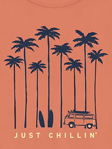 Image of HELLCAT Boys Round Neck Printed Blended Cotton Tshirt -Combo Pack of 2 - Orange /Blue