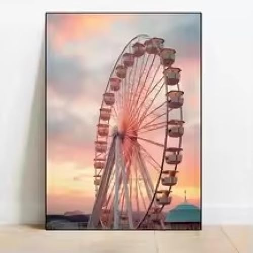 Peinture florale et paysage de plage sur toile XINBAO encadrée 60x80